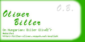 oliver biller business card